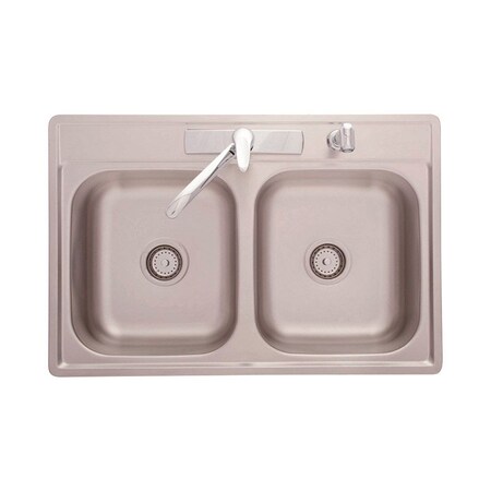 Keeney Manufacturing KITCHEN SNKDBL 7"" 21G SS FDS704NKIT